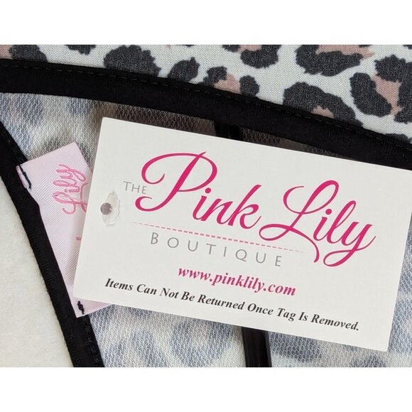 Pink Lily Women size S Animal Print Jumpsuit Romper Safari Leisure Lounge Outfit - Picture 6 of 11